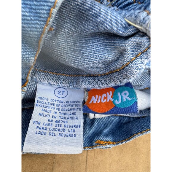 Dora The Explorer Girls Denim Shorts 2006 Floral Embroidery Nick Jr 2T Kids - Picture 5 of 6